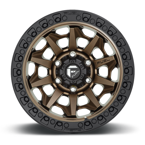 Aluminum 15X8 Covert D696 Matte Bronze Black Bead Ring Fuel Off Road Wheels-8