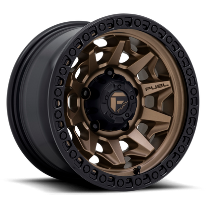Aluminum 15X8 Covert D696 Matte Bronze Black Bead Ring Fuel Off Road Wheels-3