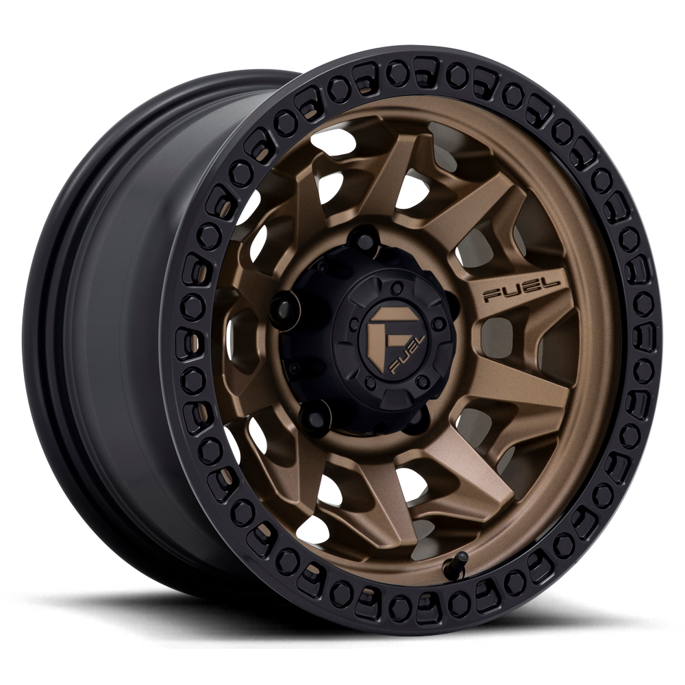 Aluminum 15X8 Covert D696 Matte Bronze Black Bead Ring Fuel Off Road Wheels