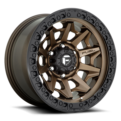 Aluminum 17X9 Covert D696 Matte Bronze Black Bead Ring Fuel Off Road Wheels-9
