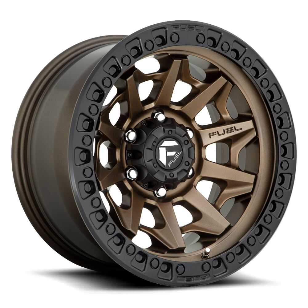 Aluminum 17X9 Covert D696 Matte Bronze Black Bead Ring Fuel Off Road Wheels