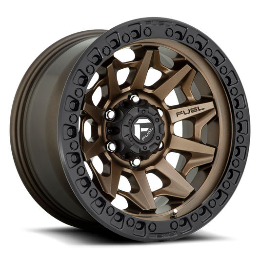 Aluminum 17X9 Covert D696 Matte Bronze Black Bead Ring Fuel Off Road Wheels