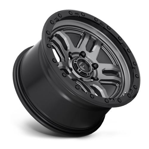 Aluminum 17X9 AMMO D701 Matte Gunmetal Gray W/Black Bead Ring Fuel Off Road Wheels-19