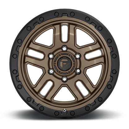 Aluminum 18X9 AMMO D702 Matte Bronze W/Black Bead Ring Fuel Off Road Wheels-17