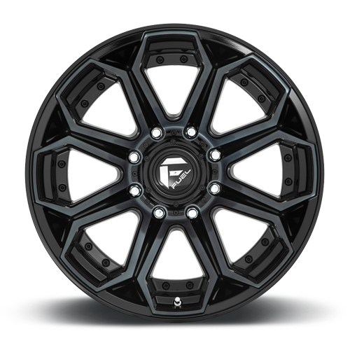 Aluminum 18X9 Siege D704 Gloss Black Machined Double Dark Tint Fuel Off Road Wheels-23