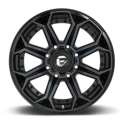 Aluminum 18X9 Siege D704 Gloss Black Machined Double Dark Tint Fuel Off Road Wheels-20