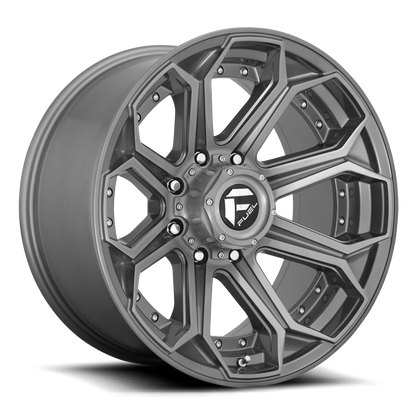 Aluminum 18X9 Siege D705 Brushed Gunmetal Gray Tinted Clear Fuel Off Road Wheels-12