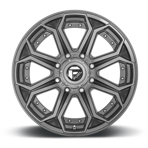 Aluminum 18X9 Siege D705 Brushed Gunmetal Gray Tinted Clear Fuel Off Road Wheels-14