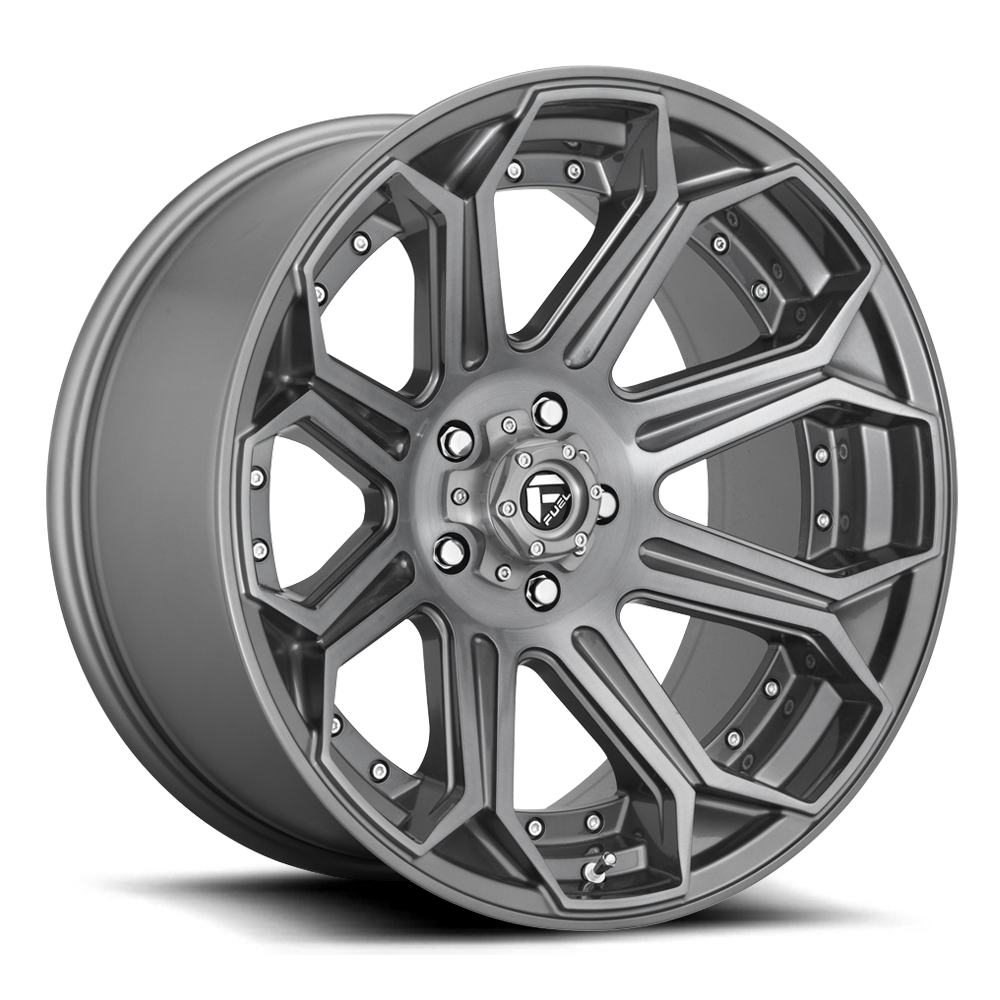 Aluminum 18X9 Siege D705 Brushed Gunmetal Gray Tinted Clear Fuel Off Road Wheels-9