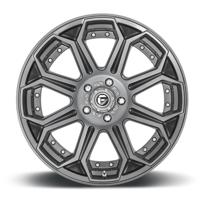Aluminum 18X9 Siege D705 Brushed Gunmetal Gray Tinted Clear Fuel Off Road Wheels-11