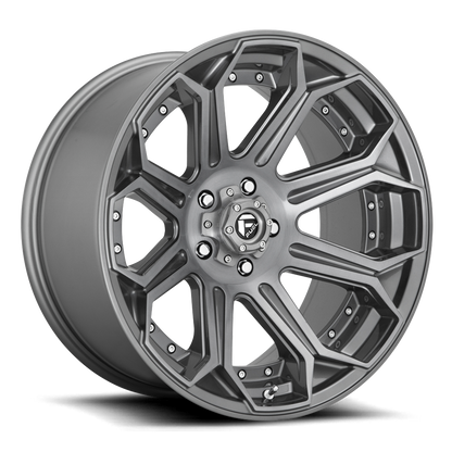 Aluminum 18X9 Siege D705 Brushed Gunmetal Gray Tinted Clear Fuel Off Road Wheels-6