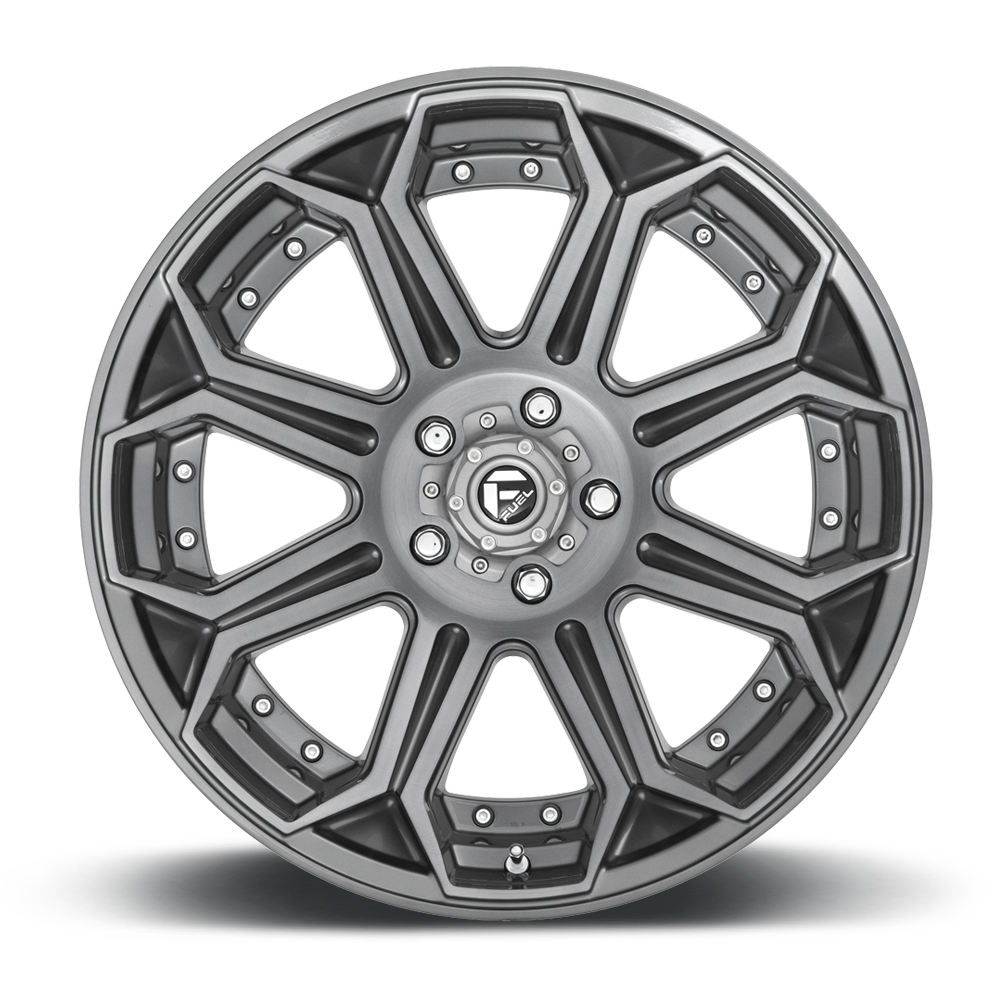 Aluminum 18X9 Siege D705 Brushed Gunmetal Gray Tinted Clear Fuel Off Road Wheels-8