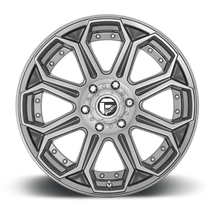 Aluminum 18X9 Siege D705 Brushed Gunmetal Gray Tinted Clear Fuel Off Road Wheels-2