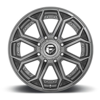 Aluminum 20X10 Siege D705 Brushed Gunmetal Gray Tinted Clear Fuel Off Road Wheels-14