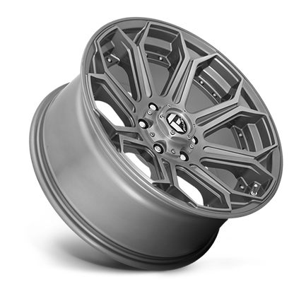 Aluminum 20X10 Siege D705 Brushed Gunmetal Gray Tinted Clear Fuel Off Road Wheels-1