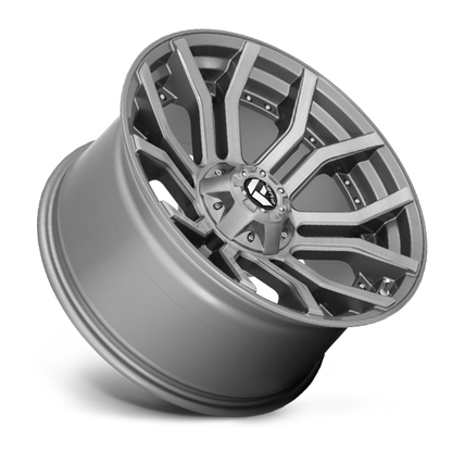 Aluminum 20X10 Rage Platinum D713 Brushed Gunmetal Gray Tinted Clear Fuel Off Road Wheels-1