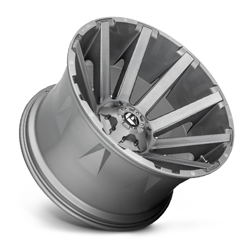 Aluminum 20X10 Contra Platinum D714 Brush Gunmetal Gray/Clear Tint Fuel Off Road Wheels-10