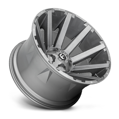 Aluminum 20X10 Contra Platinum D714 Brush Gunmetal Gray/Clear Tint Fuel Off Road Wheels-10