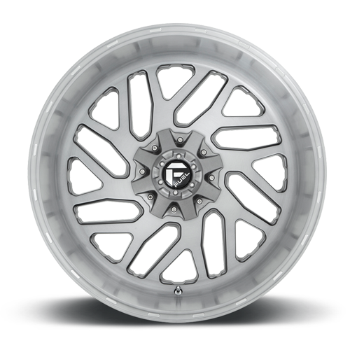 Aluminum 20X12 Triton Platinum D715 Brush Gunmetal Gray/Clear Tint Fuel Off Road Wheels-5