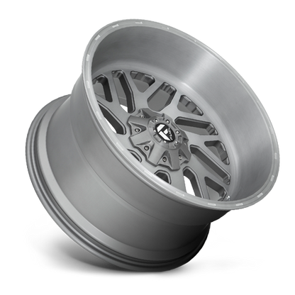 Aluminum 20X12 Triton Platinum D715 Brush Gunmetal Gray/Clear Tint Fuel Off Road Wheels-1
