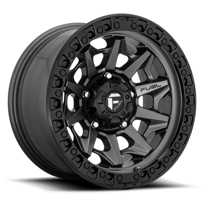 Aluminum 15X8 Covert D716 Matte Gunmetal Gray Black Bead Ring Fuel Off Road Wheels-9