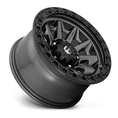 Aluminum 15X8 Covert D716 Matte Gunmetal Gray Black Bead Ring Fuel Off Road Wheels-10