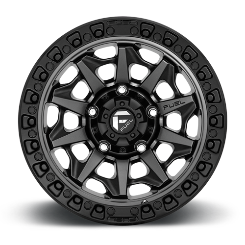 Aluminum 15X8 Covert D716 Matte Gunmetal Gray Black Bead Ring Fuel Off Road Wheels-11