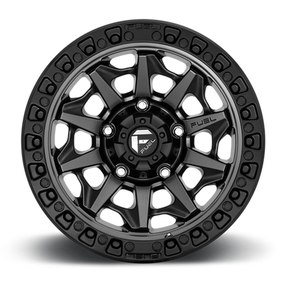 Aluminum 15X8 Covert D716 Matte Gunmetal Gray Black Bead Ring Fuel Off Road Wheels-11