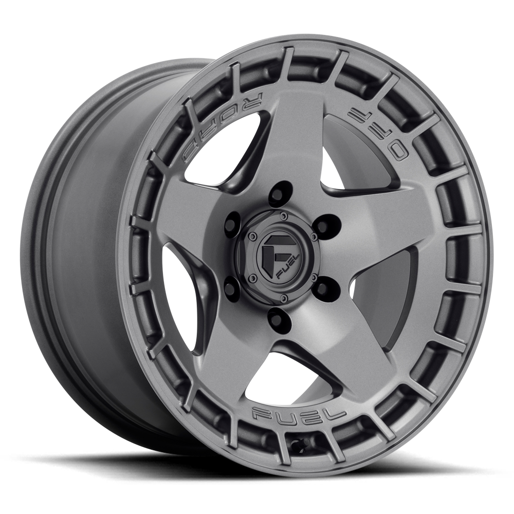 Aluminum 17X9 Warp D734 Matte Gunmetal Gray Fuel Off Road Wheels-3