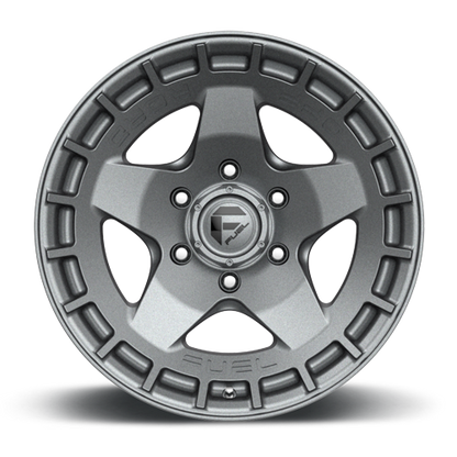 Aluminum 17X9 Warp D734 Matte Gunmetal Gray Fuel Off Road Wheels-5