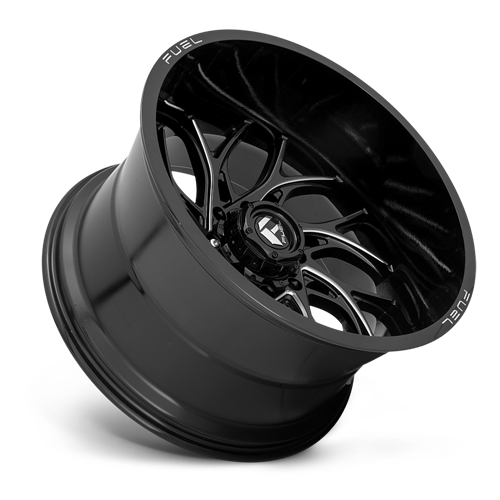 Aluminum 20X10 Runner D741 Gloss Black Milled Fuel Off Road Wheels-4