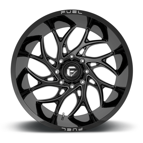 Aluminum 20X10 Runner D741 Gloss Black Milled Fuel Off Road Wheels-2