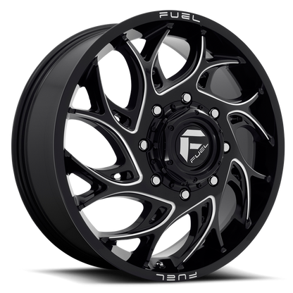 Dually 20X8.25 Runner Dually D741 Gloss Black Milled Fuel Off Road Wheels-21