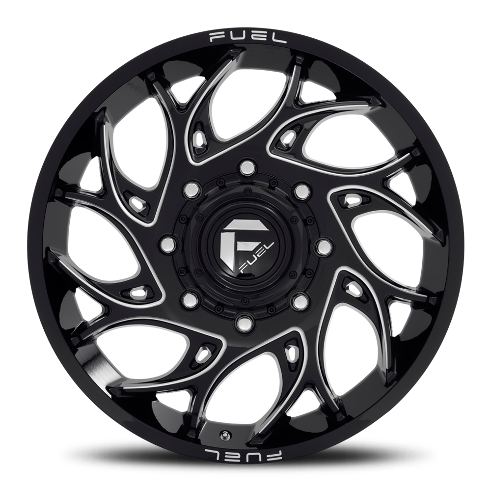 Dually 20X8.25 Runner Dually D741 Gloss Black Milled Fuel Off Road Wheels-23