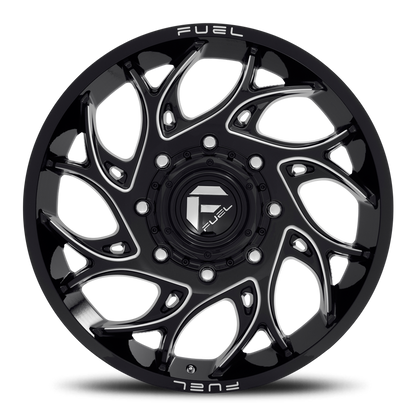 Dually 20X8.25 Runner Dually D741 Gloss Black Milled Fuel Off Road Wheels-23