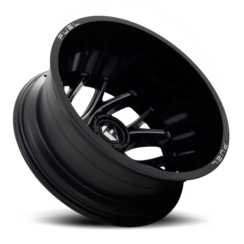 Dually 20X8.25 Runner Dually D741 Gloss Black Milled Fuel Off Road Wheels-1