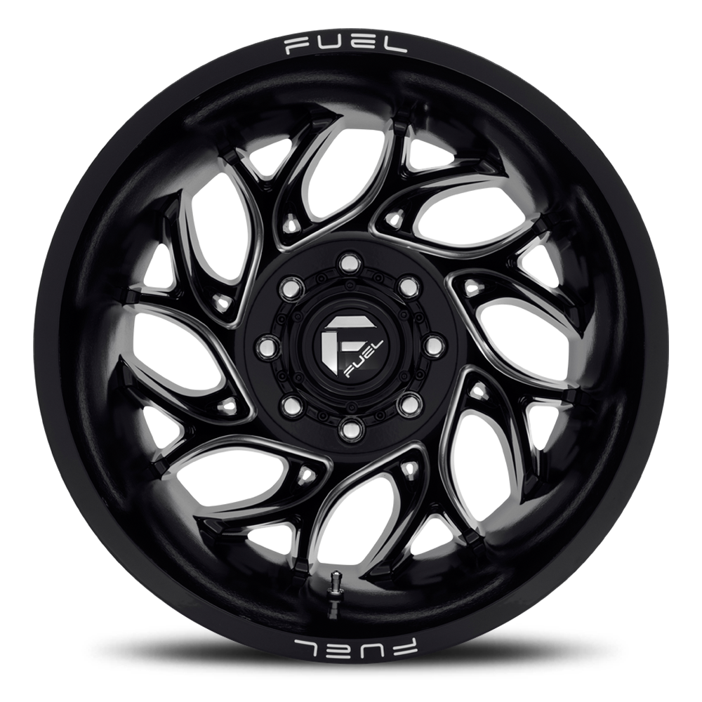 Dually 20X8.25 Runner Dually D741 Gloss Black Milled Fuel Off Road Wheels-2