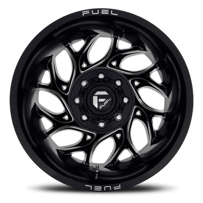 Dually 20X8.25 Runner Dually D741 Gloss Black Milled Fuel Off Road Wheels-2