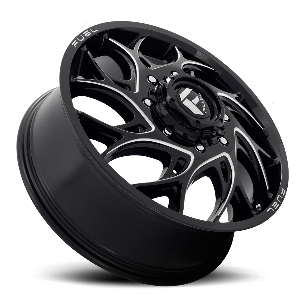 Dually 20X8.25 Runner Dually D741 Gloss Black Milled Fuel Off Road Wheels-10