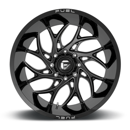 Aluminum 22X12 Runner D741 Gloss Black Milled Fuel Off Road Wheels-17