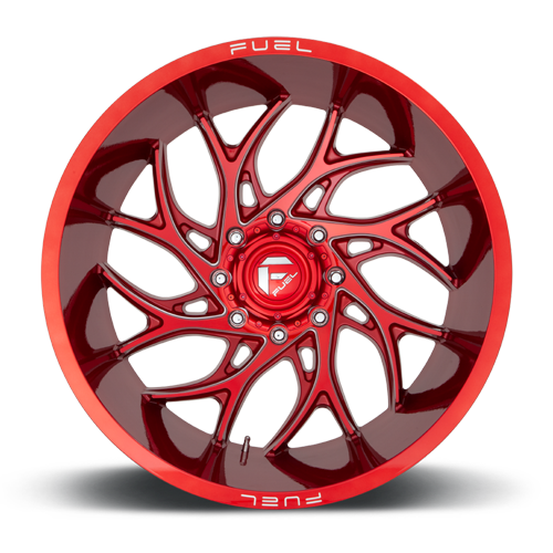 Aluminum 20X10 Runner D742 Candy Red Milled Fuel Off Road Wheels-11