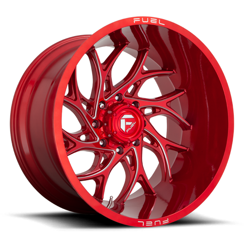 Aluminum 20X10 Runner D742 Candy Red Milled Fuel Off Road Wheels