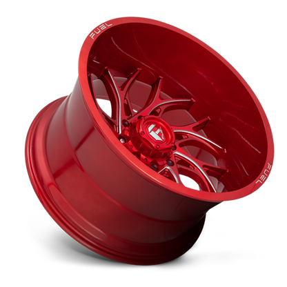 Aluminum 20X10 Runner D742 Candy Red Milled Fuel Off Road Wheels-1