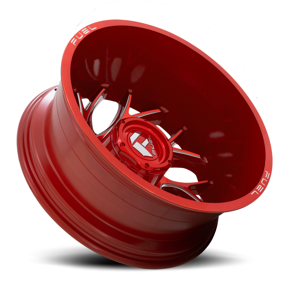 Dually 20X8.25 Runner Dually D742 Candy Red Milled Fuel Off Road Wheels-13