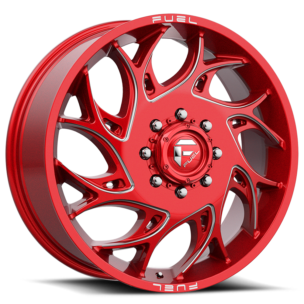 Dually 20X8.25 Runner Dually D742 Candy Red Milled Fuel Off Road Wheels-9