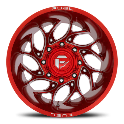 Dually 20X8.25 Runner Dually D742 Candy Red Milled Fuel Off Road Wheels-8