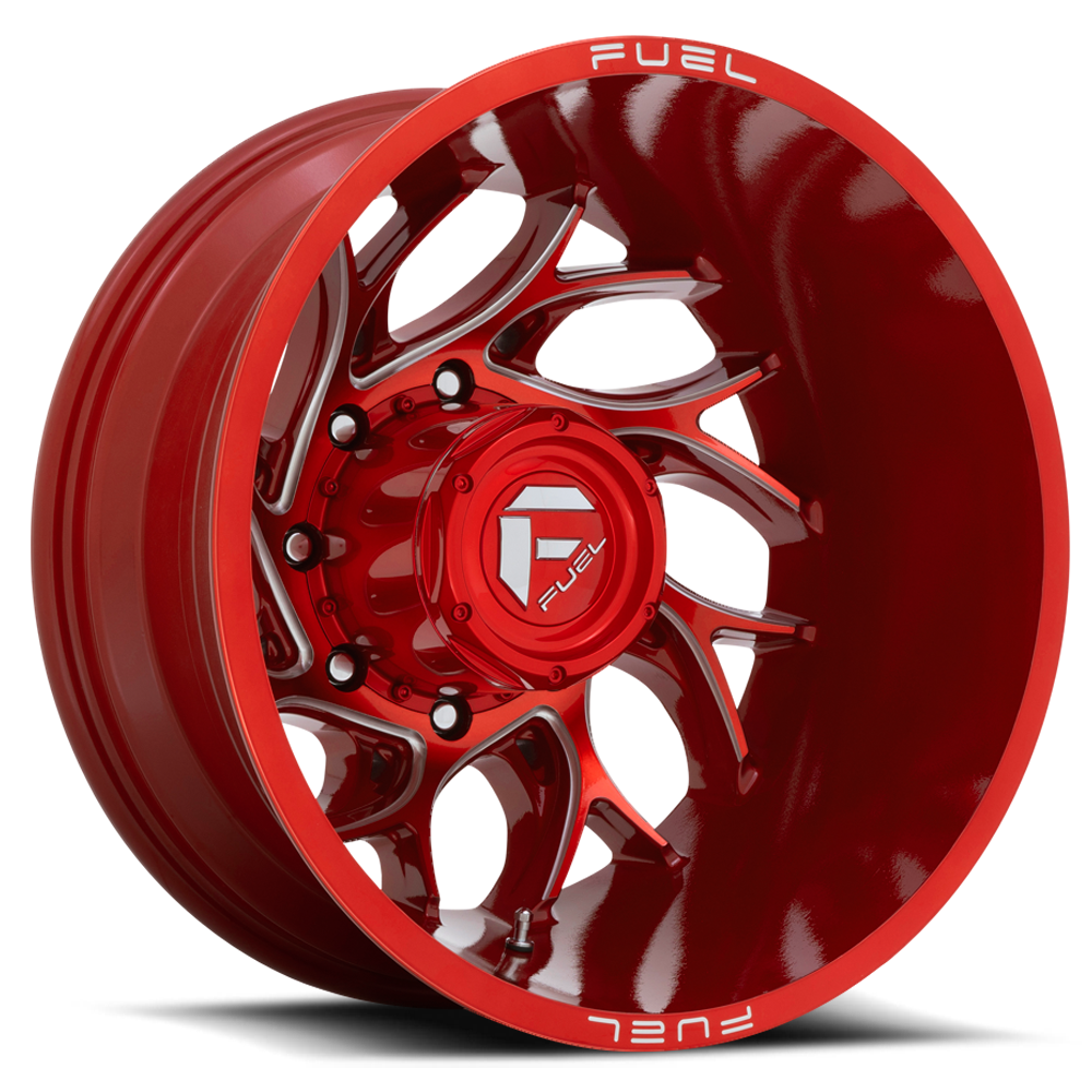 Dually 20X8.25 Runner Dually D742 Candy Red Milled Fuel Off Road Wheels