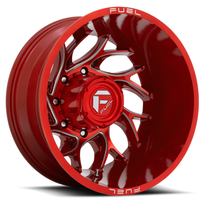 Dually 20X8.25 Runner Dually D742 Candy Red Milled Fuel Off Road Wheels