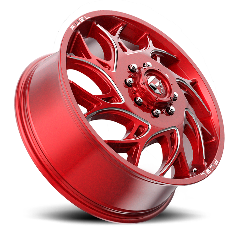 Dually 20X8.25 Runner Dually D742 Candy Red Milled Fuel Off Road Wheels-4