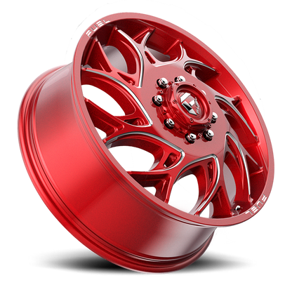 Dually 20X8.25 Runner Dually D742 Candy Red Milled Fuel Off Road Wheels-4